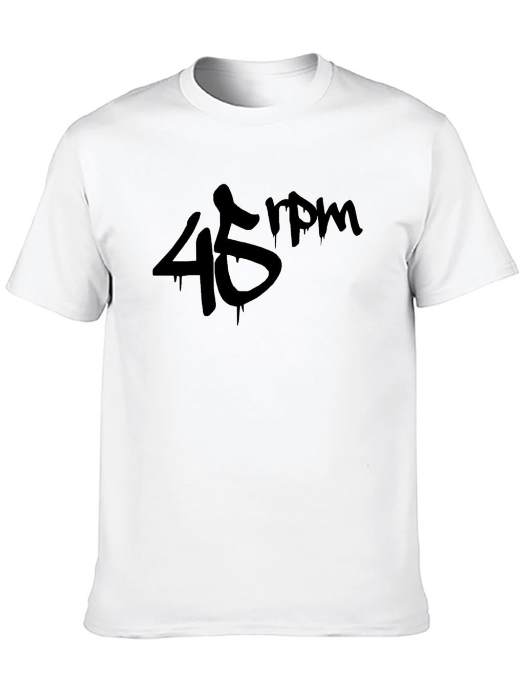 45 RPM Black Graphic T-Shirt - Music Lover Tee