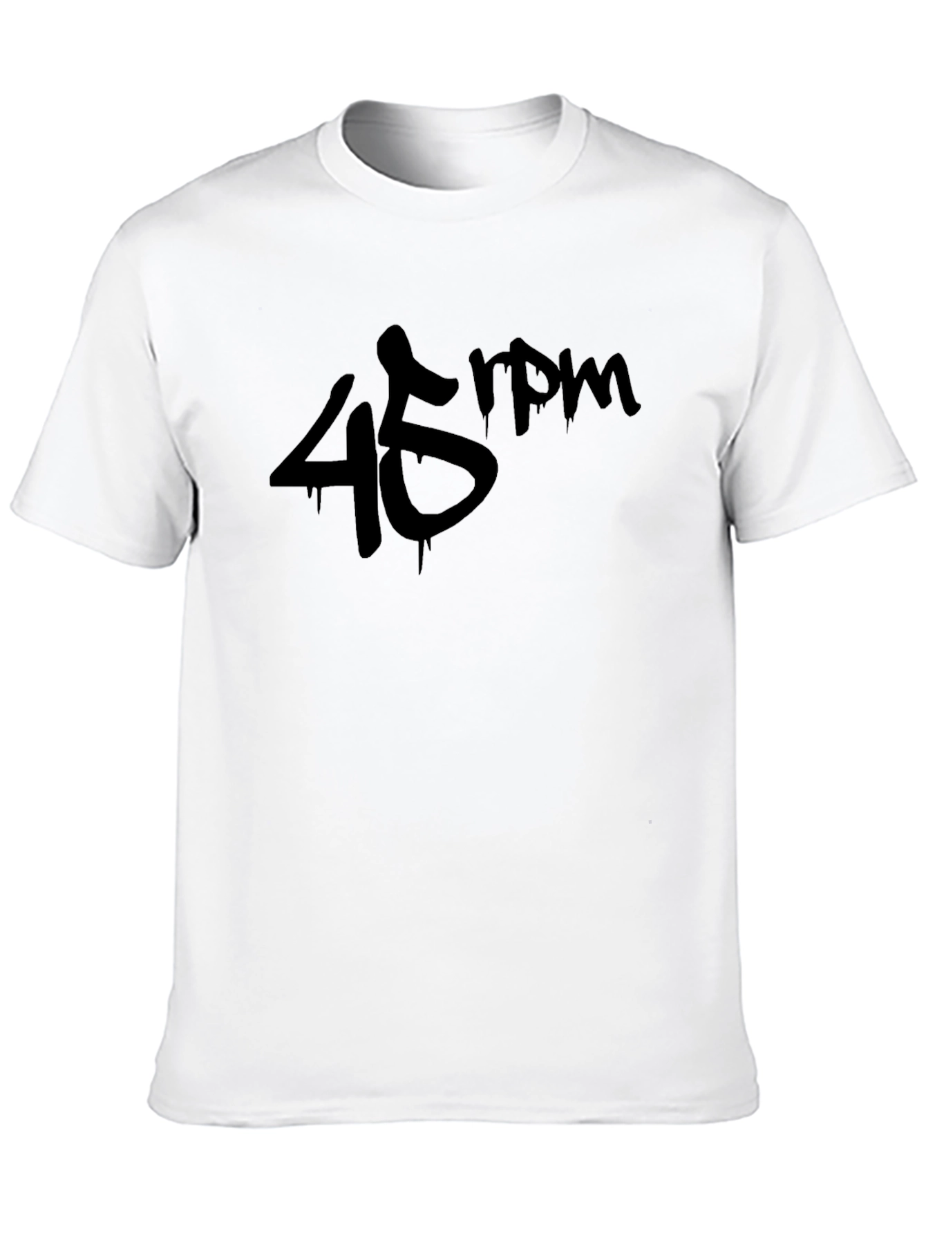 45 RPM Black Graphic T-Shirt - Music Lover Tee