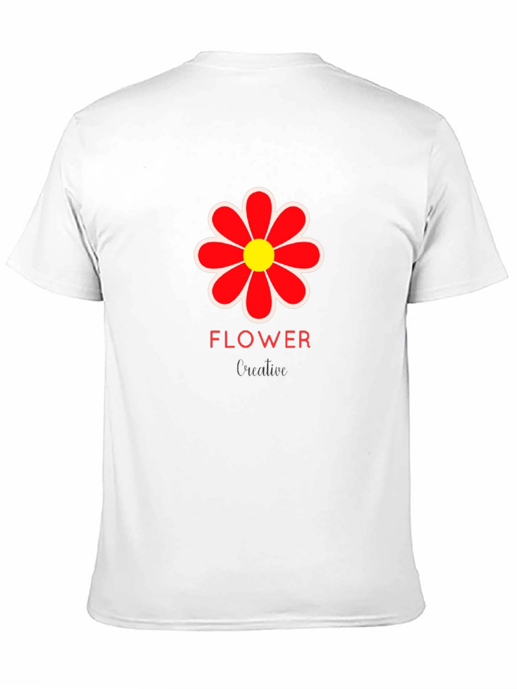 Mens Black Flower Graphic T-Shirt