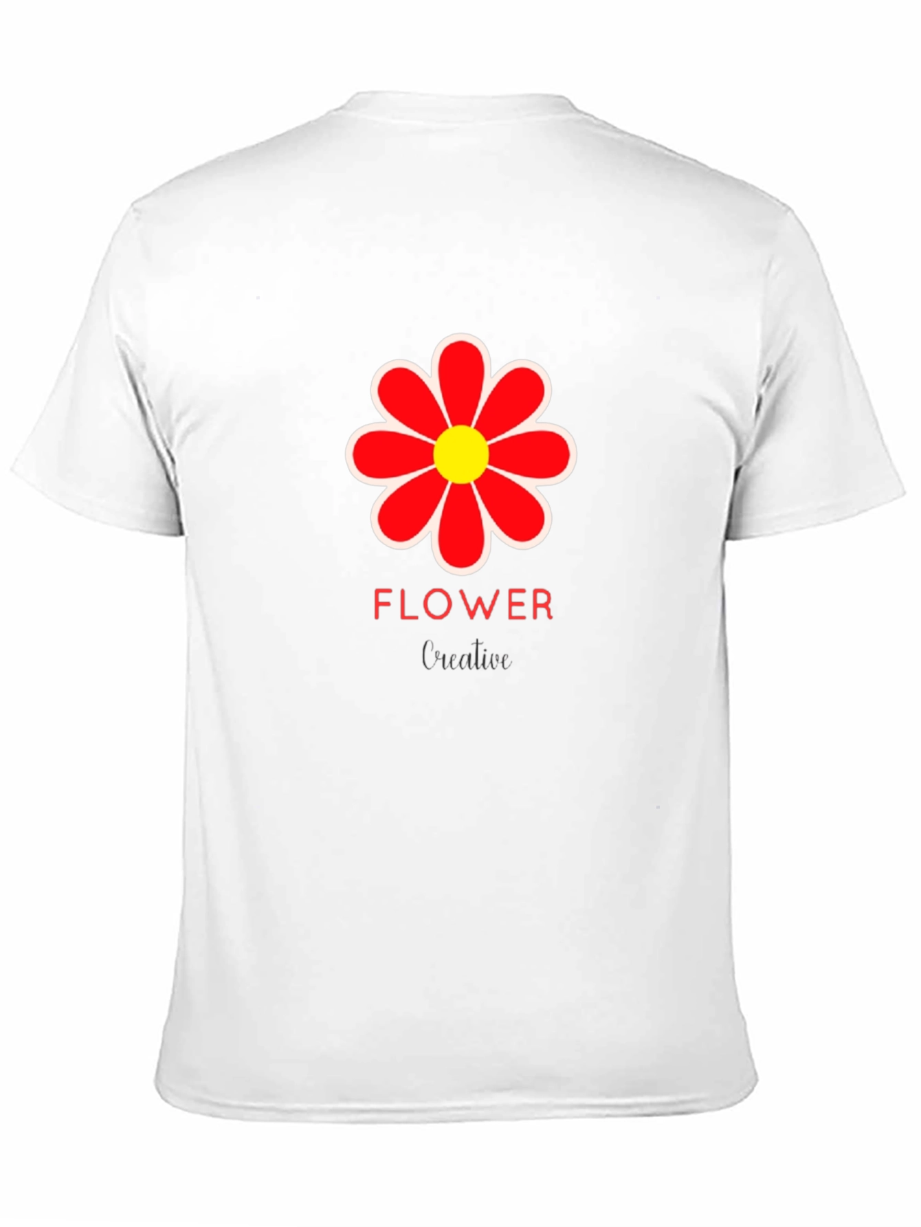 Mens Black Flower Graphic T-Shirt