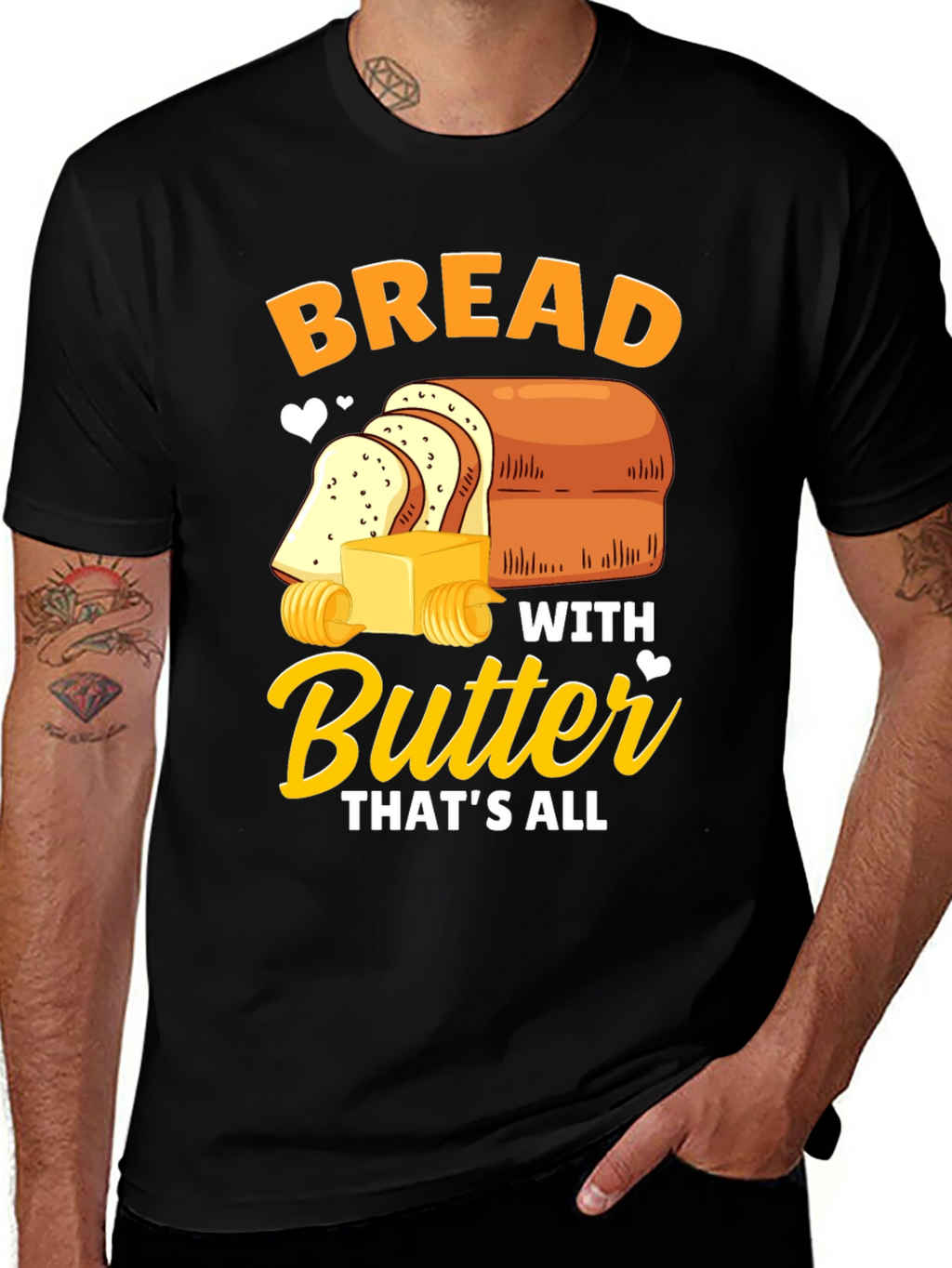 Bread with Butter T-Shirt - Funny Foodie Tee