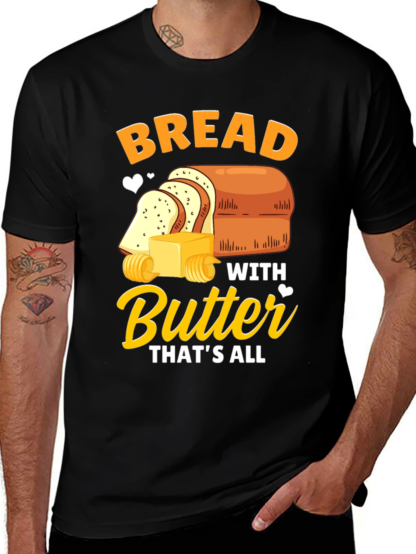Bread with Butter T-Shirt - Funny Foodie Tee