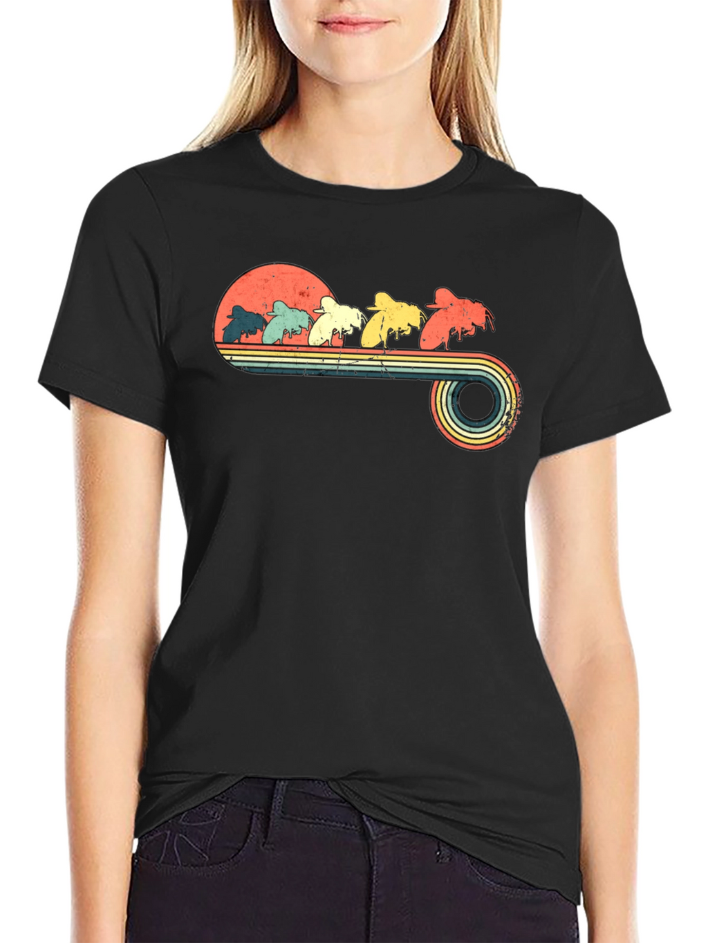 Retro Bees Graphic T-Shirt