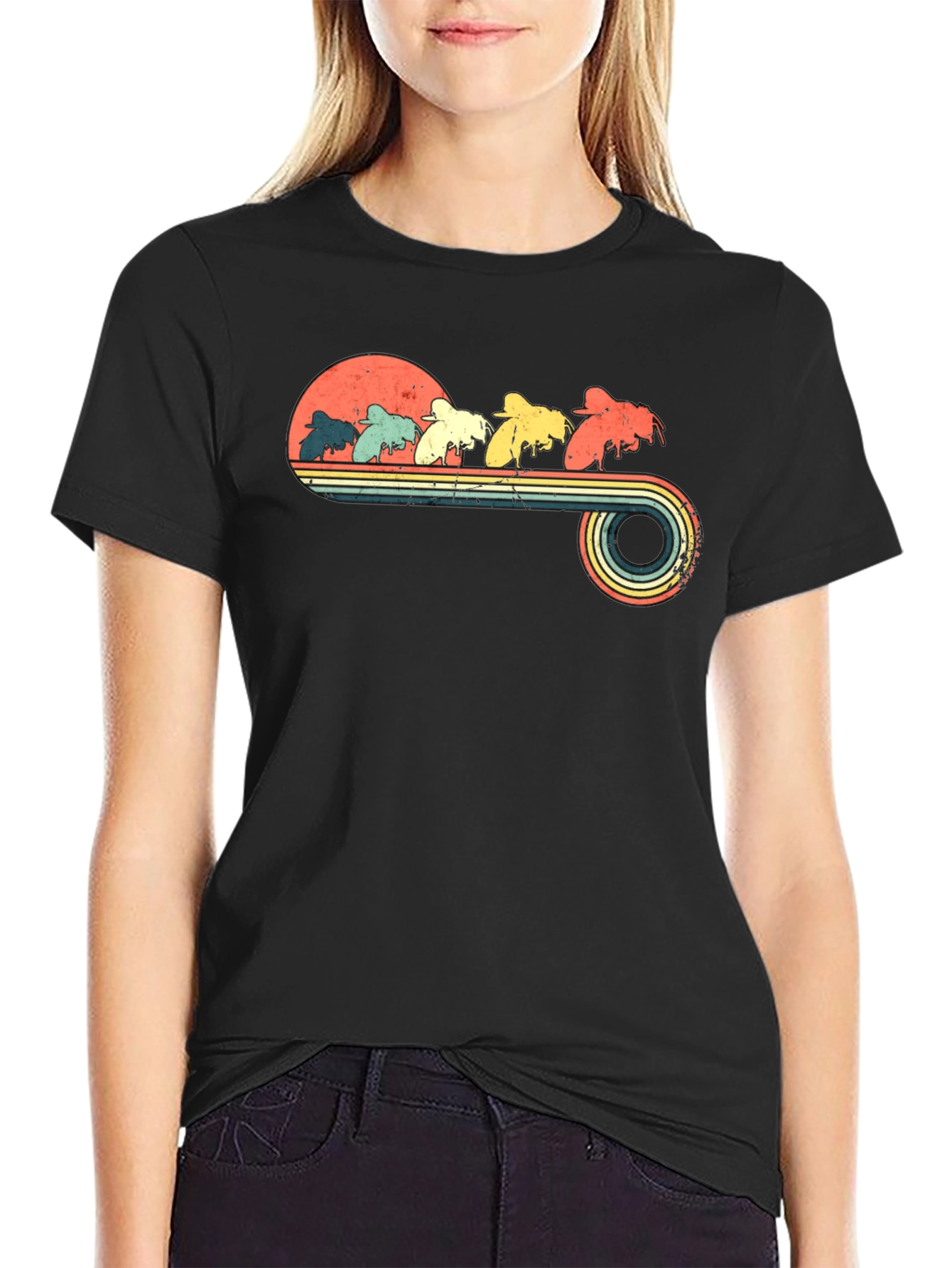 Retro Bees Graphic T-Shirt