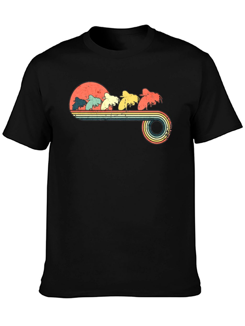 Retro Bees Graphic T-Shirt