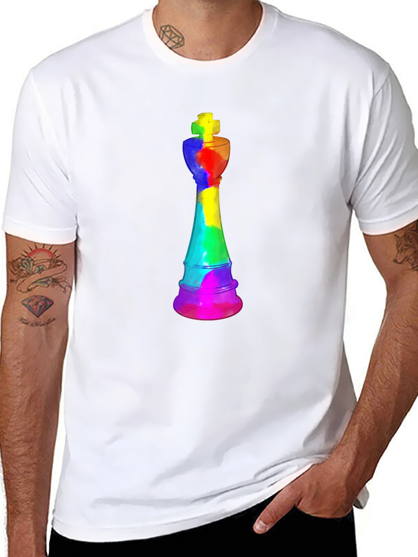 Rainbow Chess King T-Shirt - Unique Design