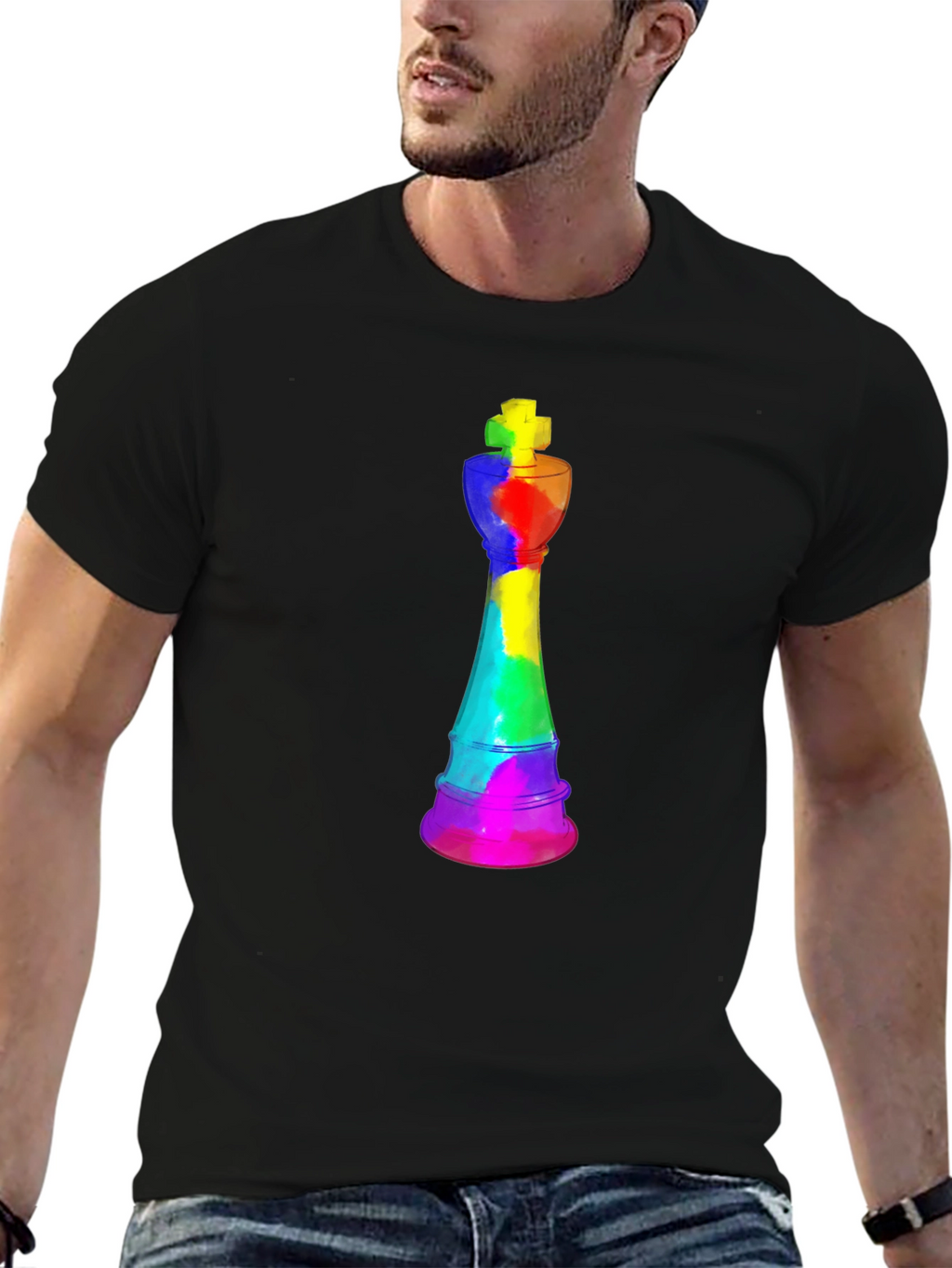 Rainbow Chess King T-Shirt - Unique Design