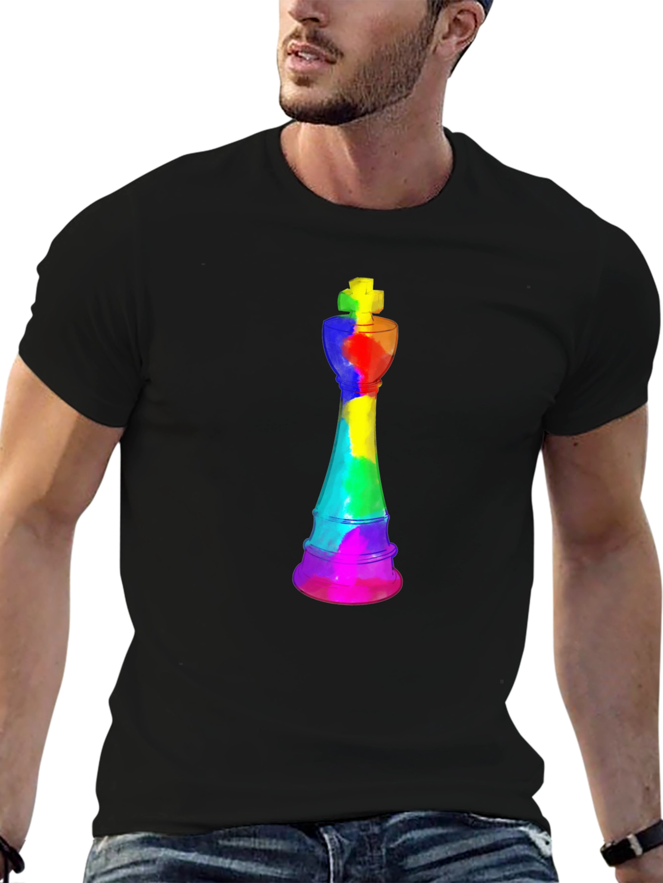 Rainbow Chess King T-Shirt - Unique Design