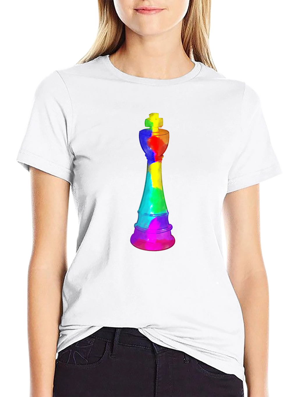 Rainbow Chess King T-Shirt - Unique Design