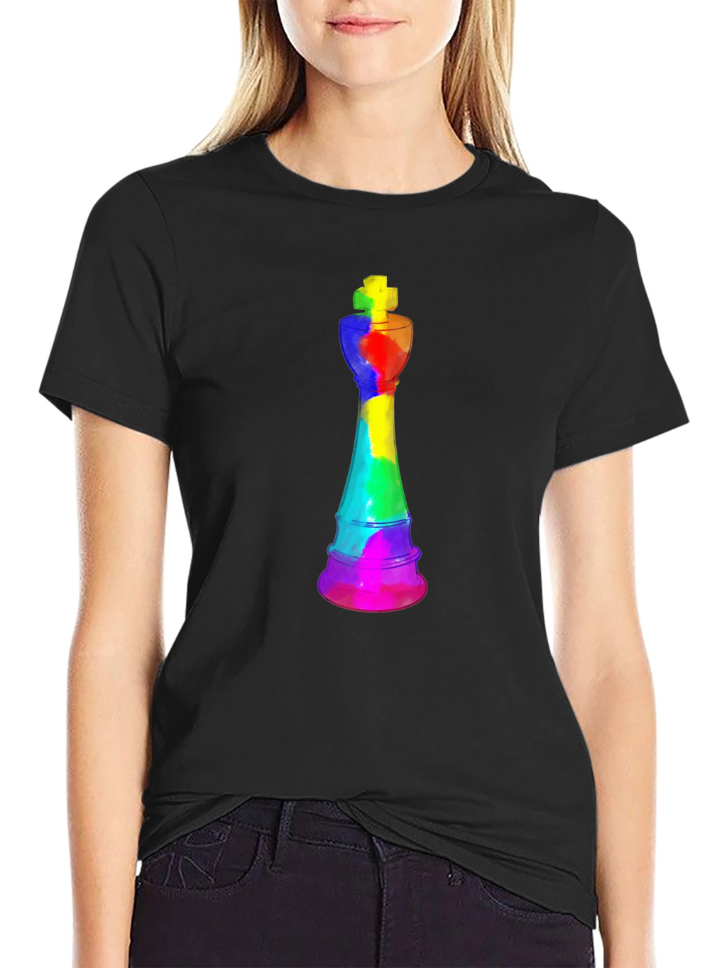 Rainbow Chess King T-Shirt - Unique Design