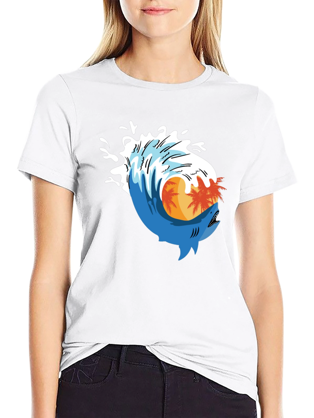 Shark Wave Graphic Tee - Island Life Style