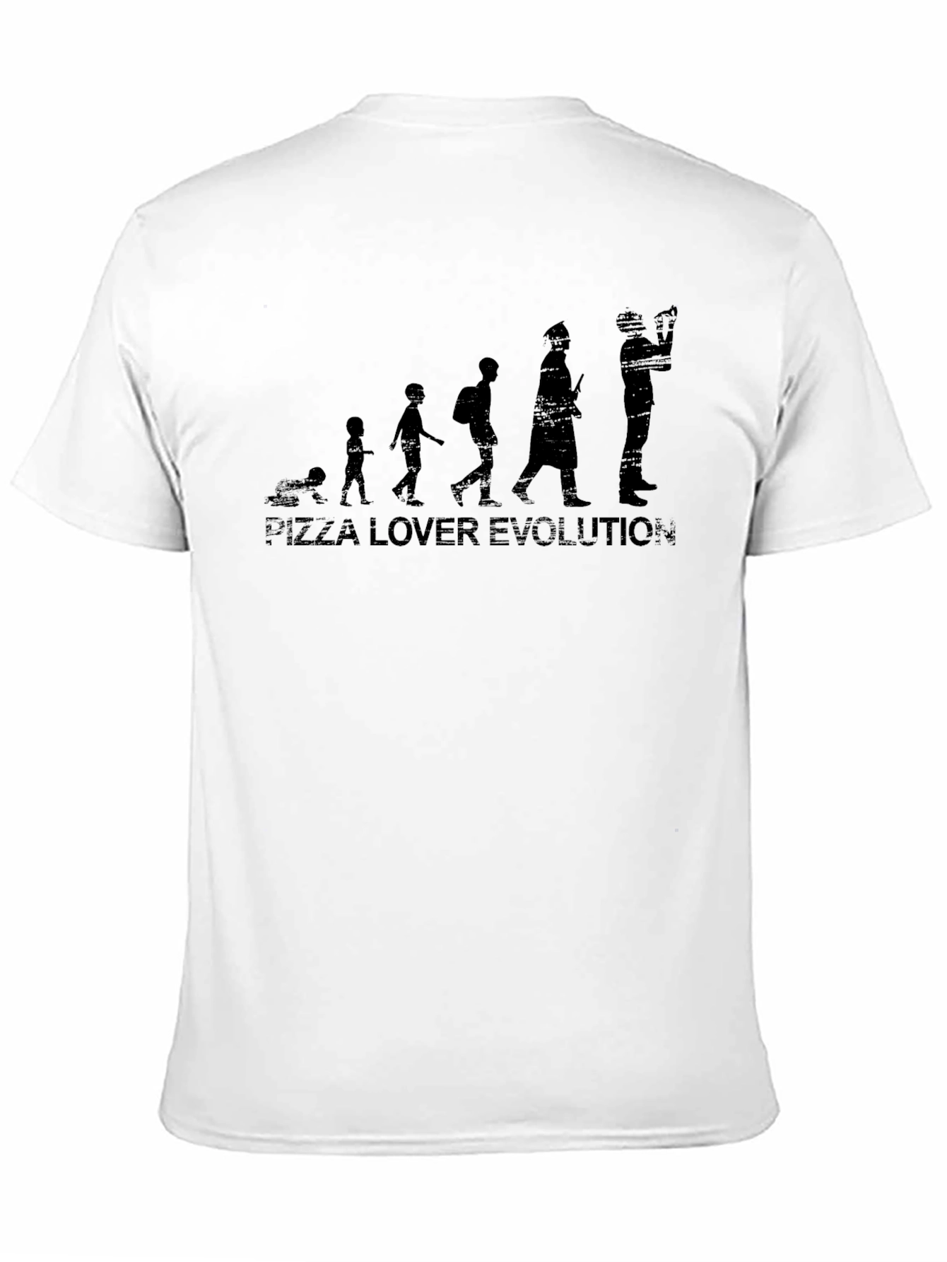 Pizza Lover Evolution Graphic T-Shirt