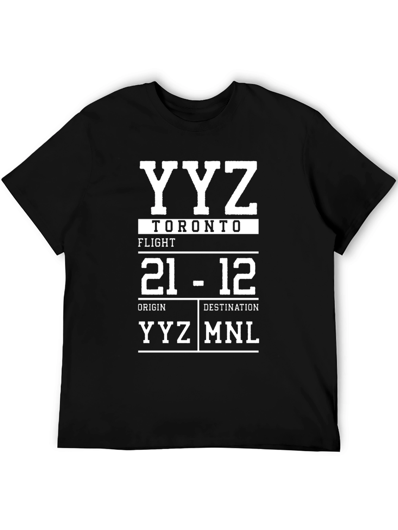 YYZ Toronto Flight T-Shirt - Airport Code Tee