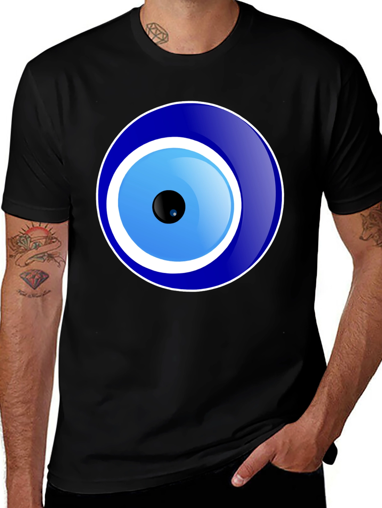 Evil Eye Graphic T-Shirt - Unisex Black Tee