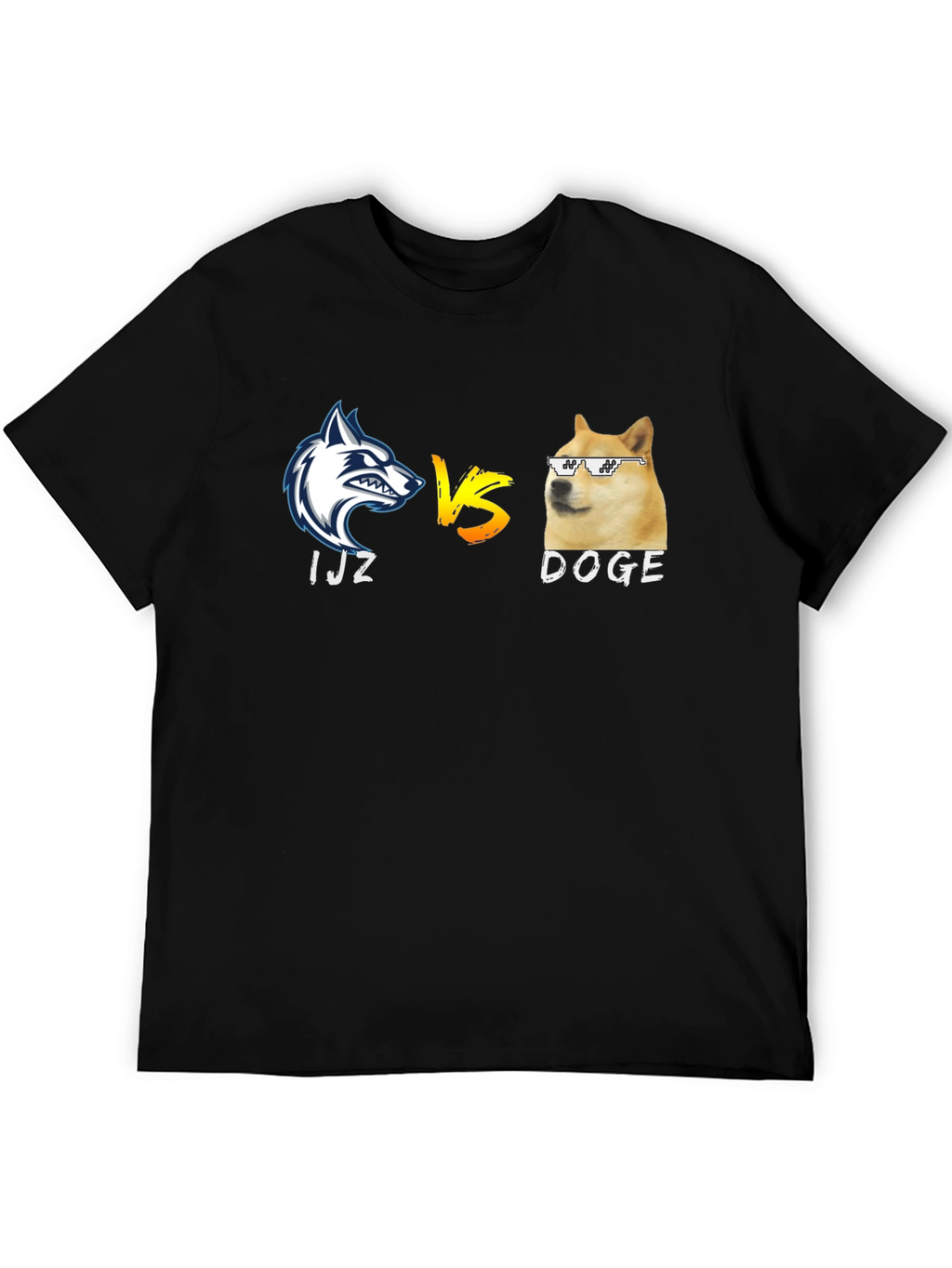 IJZ vs Doge Black T-Shirt