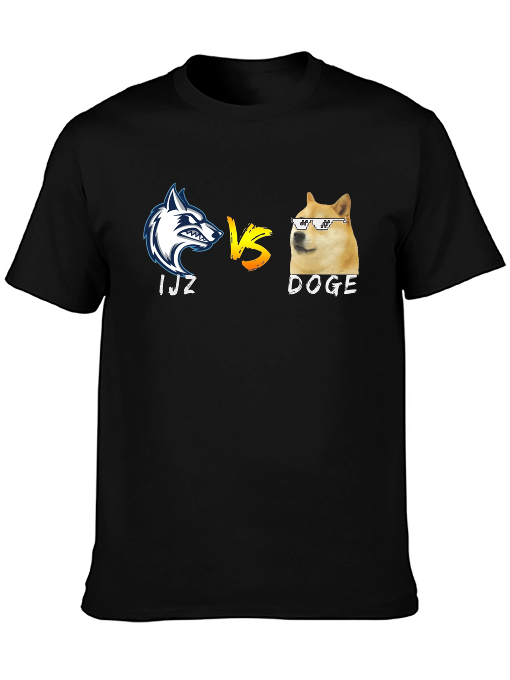 IJZ vs Doge Black T-Shirt
