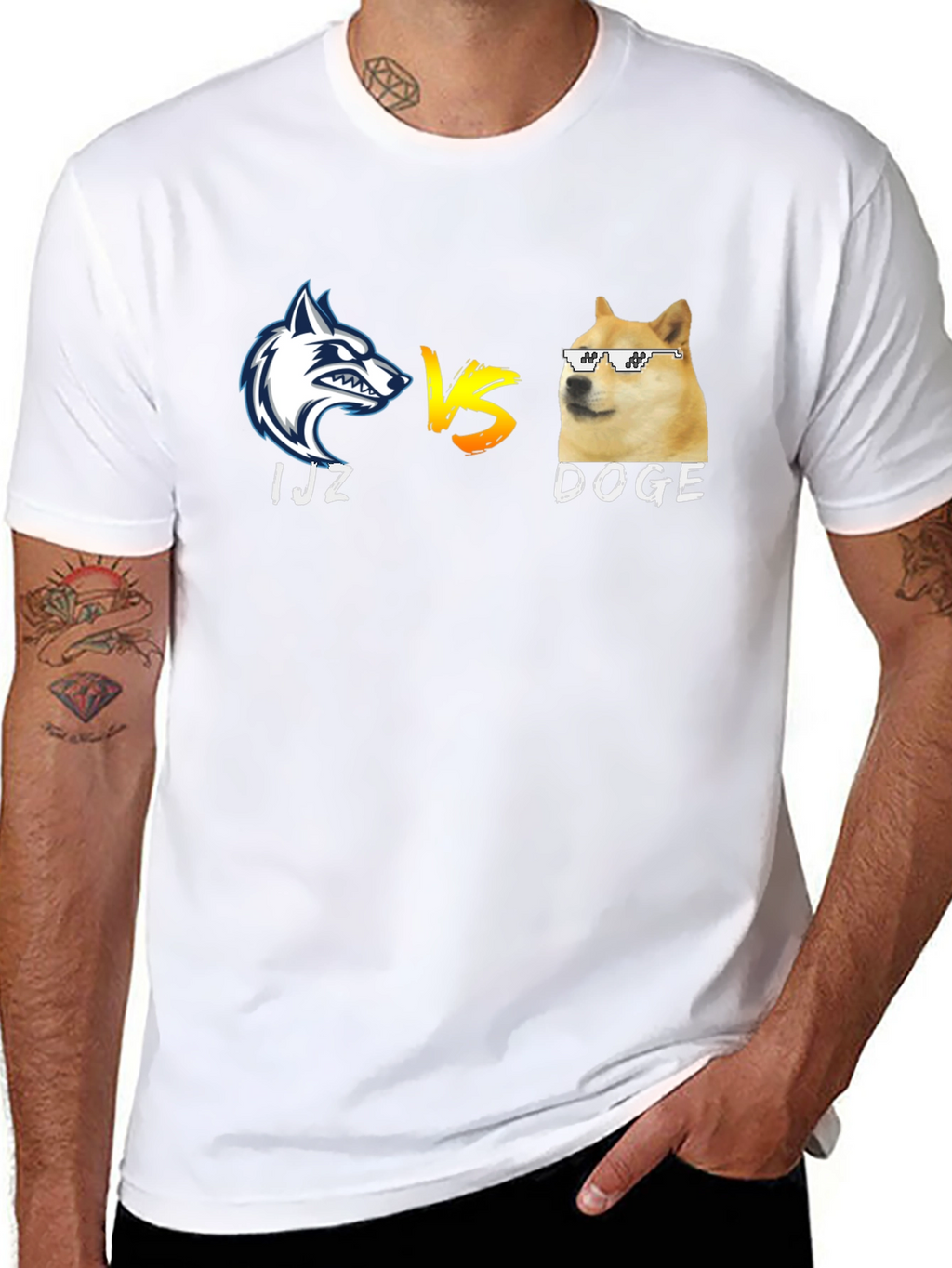 IJZ vs Doge Black T-Shirt