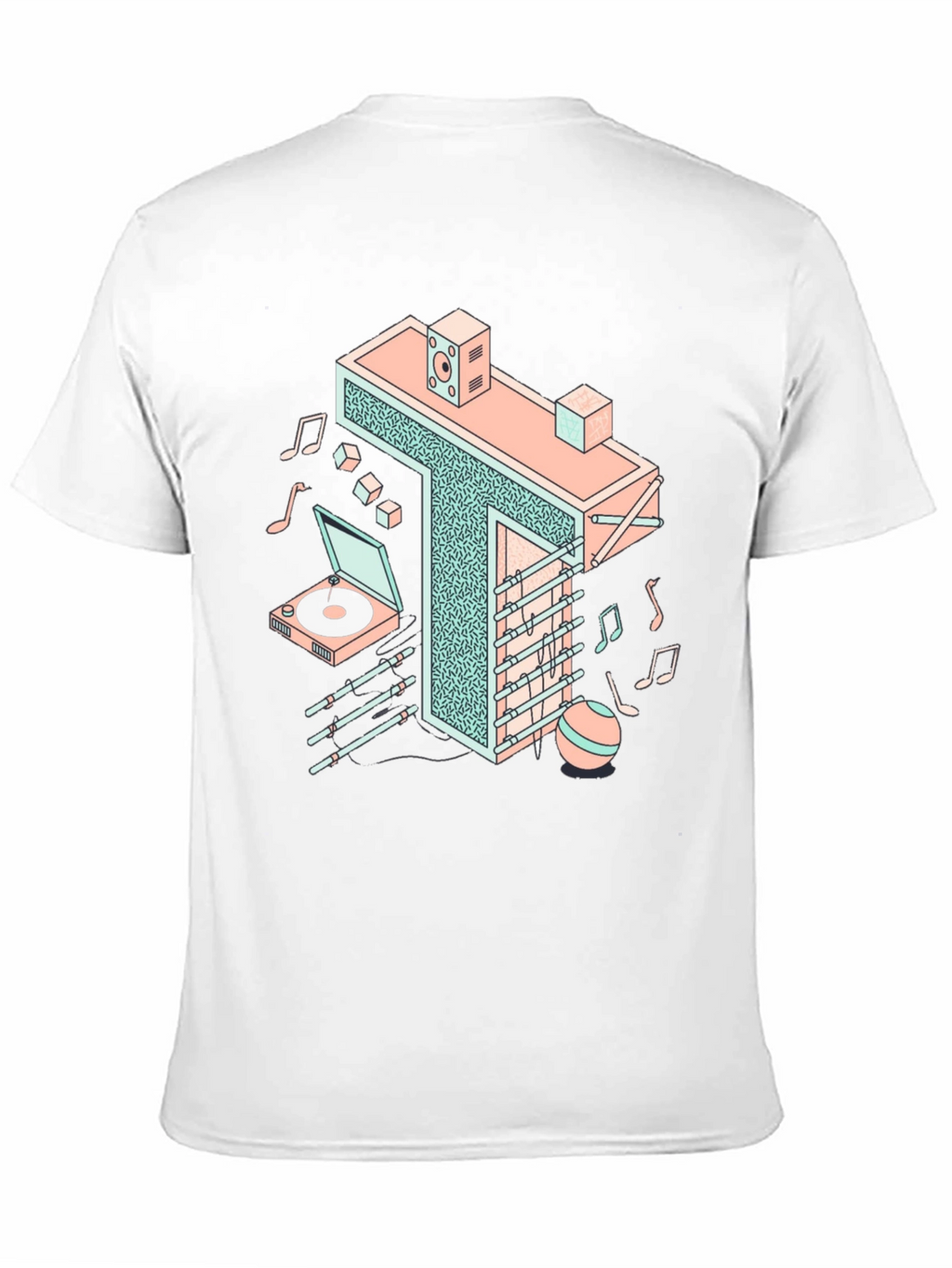 Retro Isometric Music T-Shirt