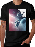 Astronaut in Space Graphic Tee - Black