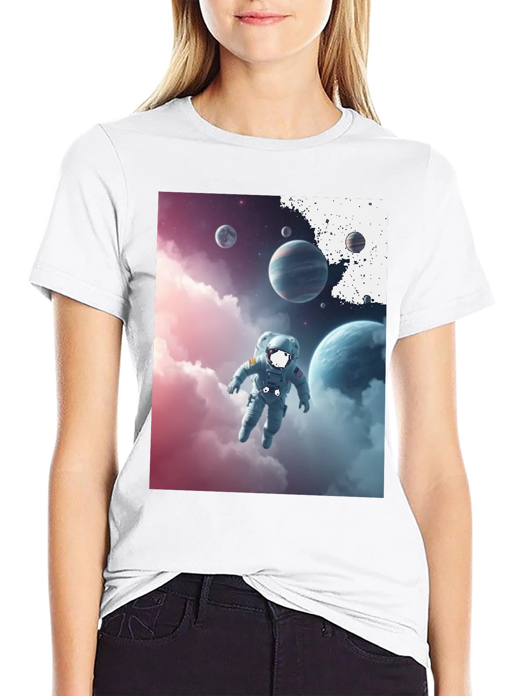 Astronaut in Space Graphic Tee - Black