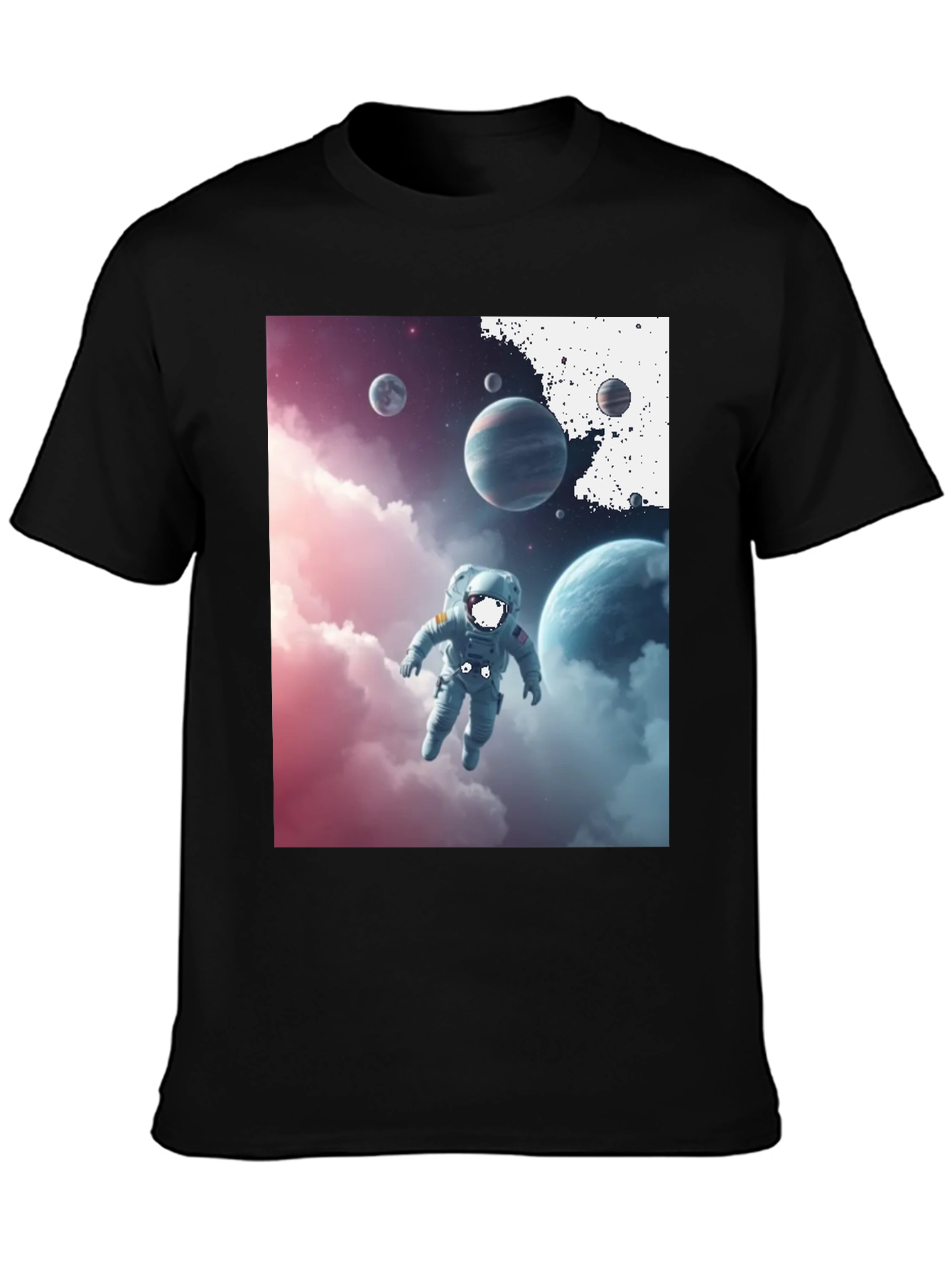 Astronaut in Space Graphic Tee - Black