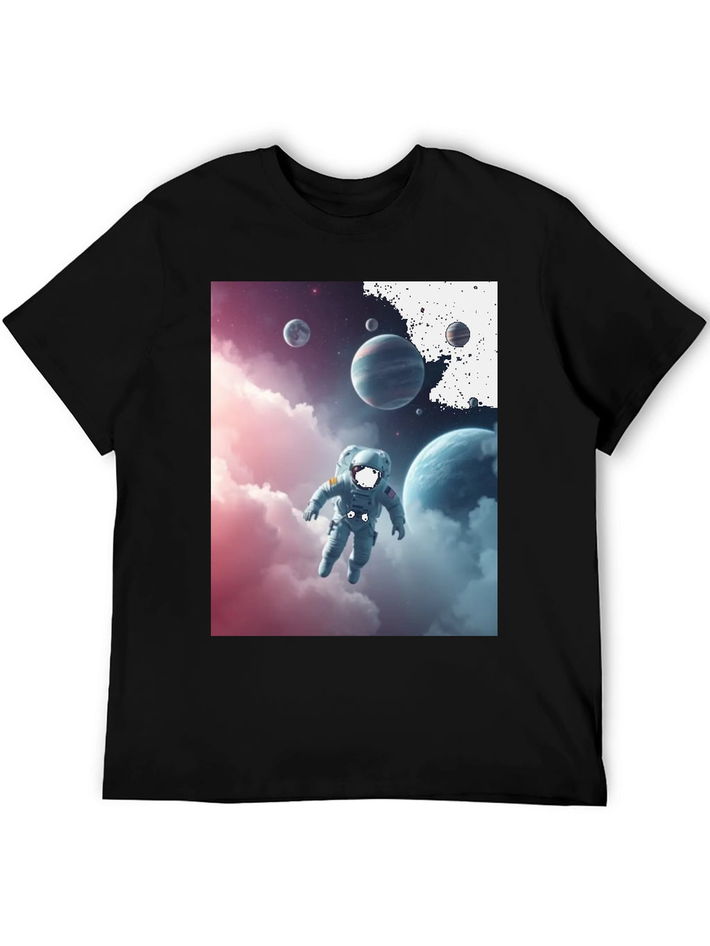 Astronaut in Space Graphic Tee - Black