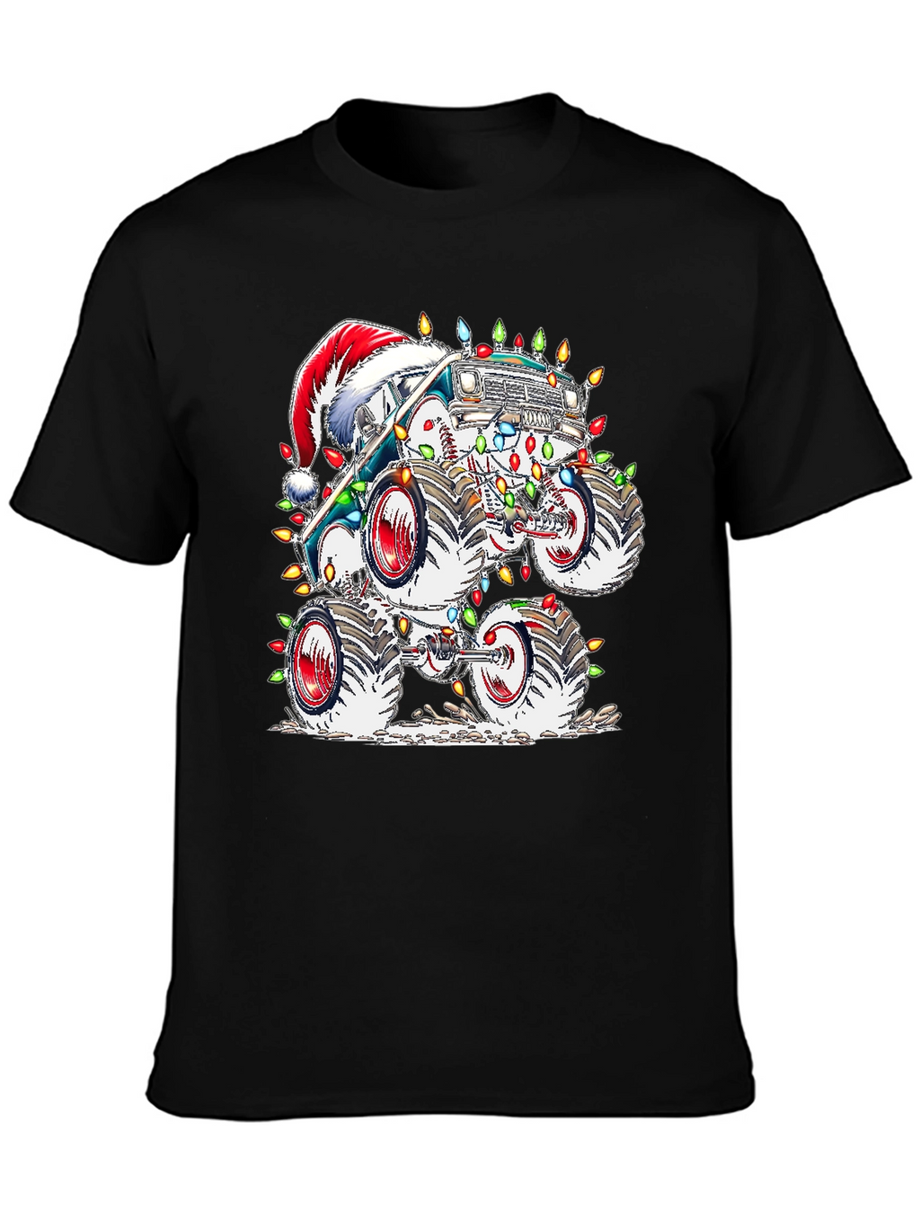 Festive Monster Truck Christmas T-Shirt