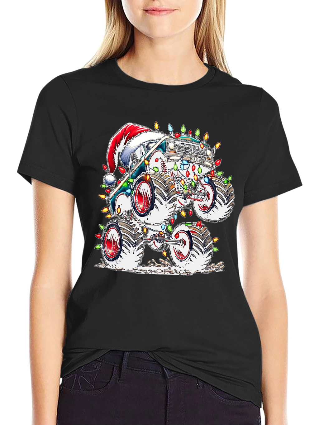 Festive Monster Truck Christmas T-Shirt