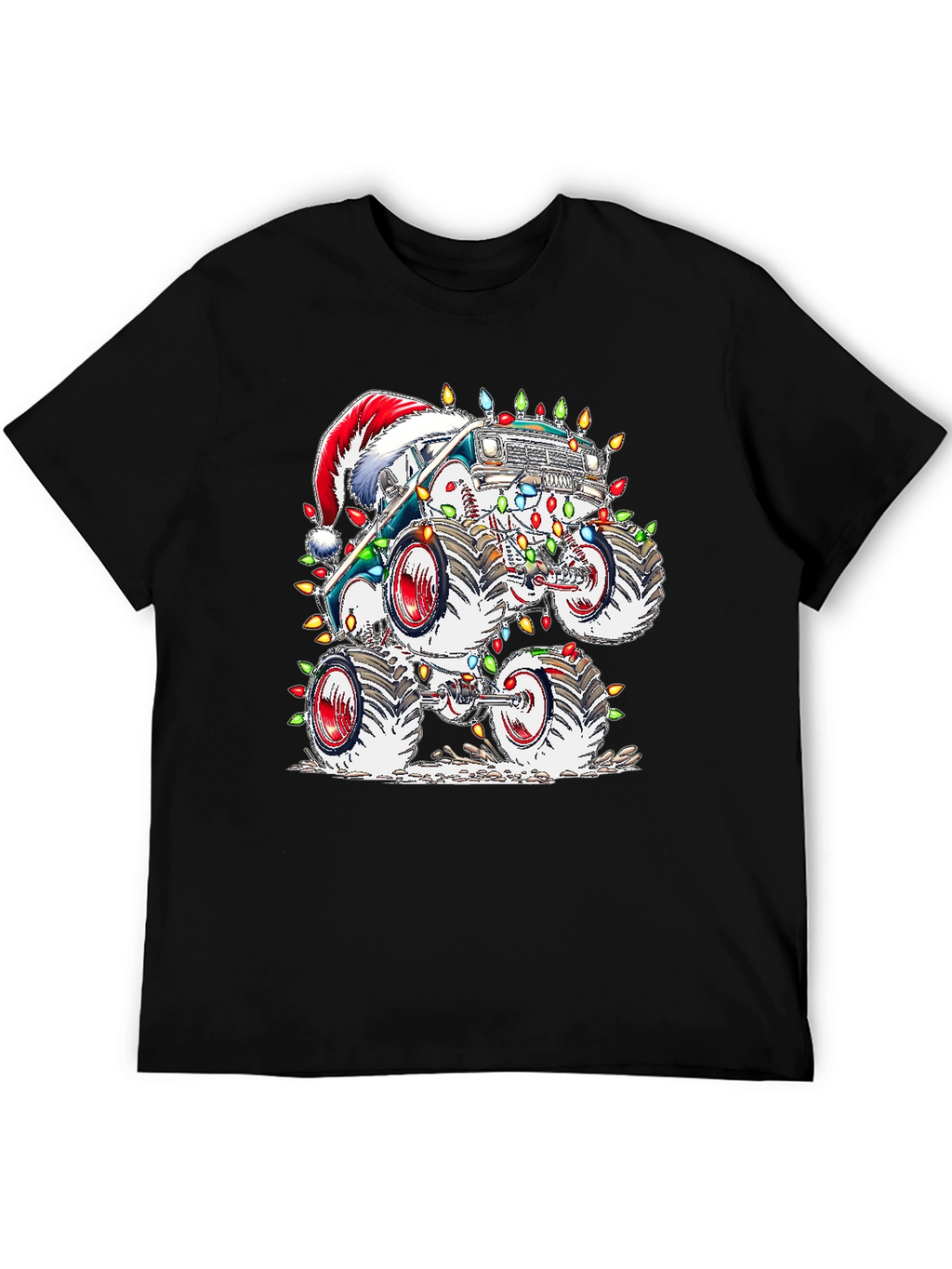 Festive Monster Truck Christmas T-Shirt