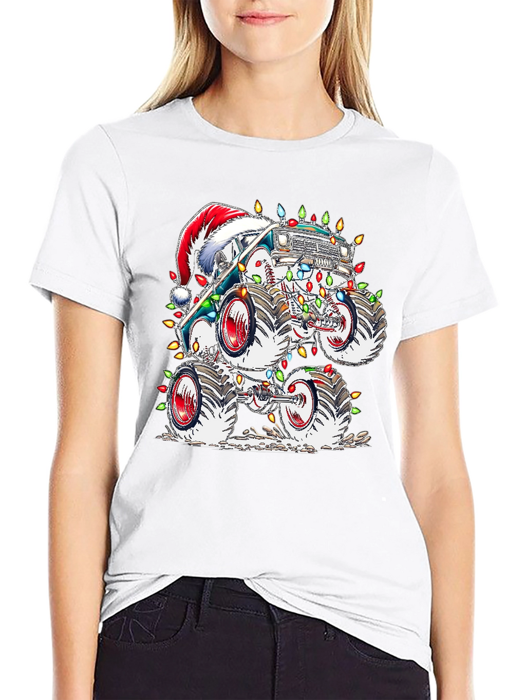 Festive Monster Truck Christmas T-Shirt