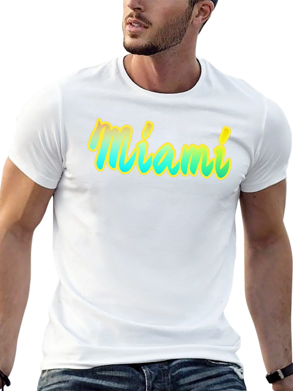Miami Graphic T-Shirt - Black