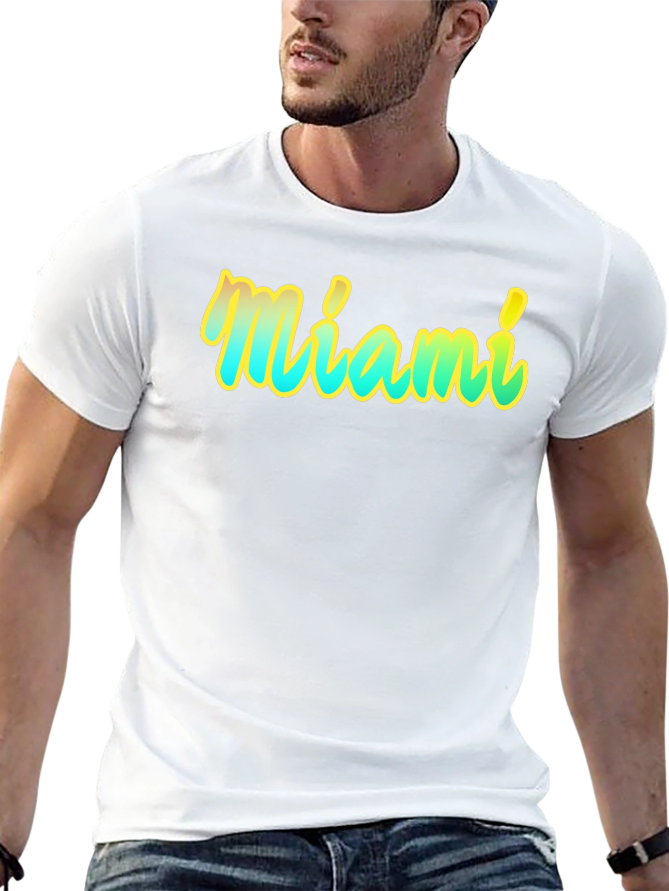 Miami Graphic T-Shirt - Black