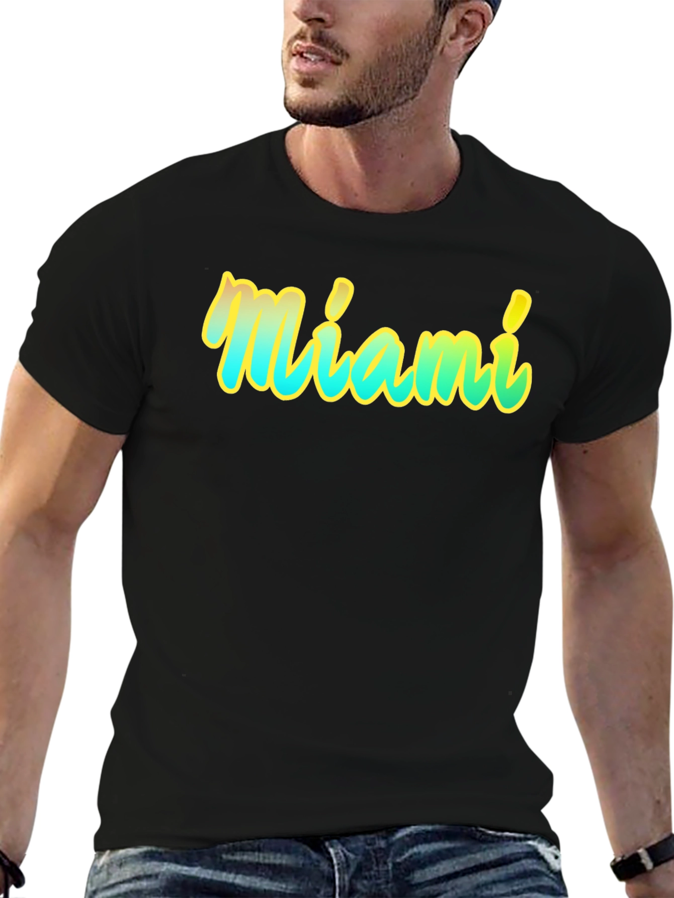 Miami Graphic T-Shirt - Black