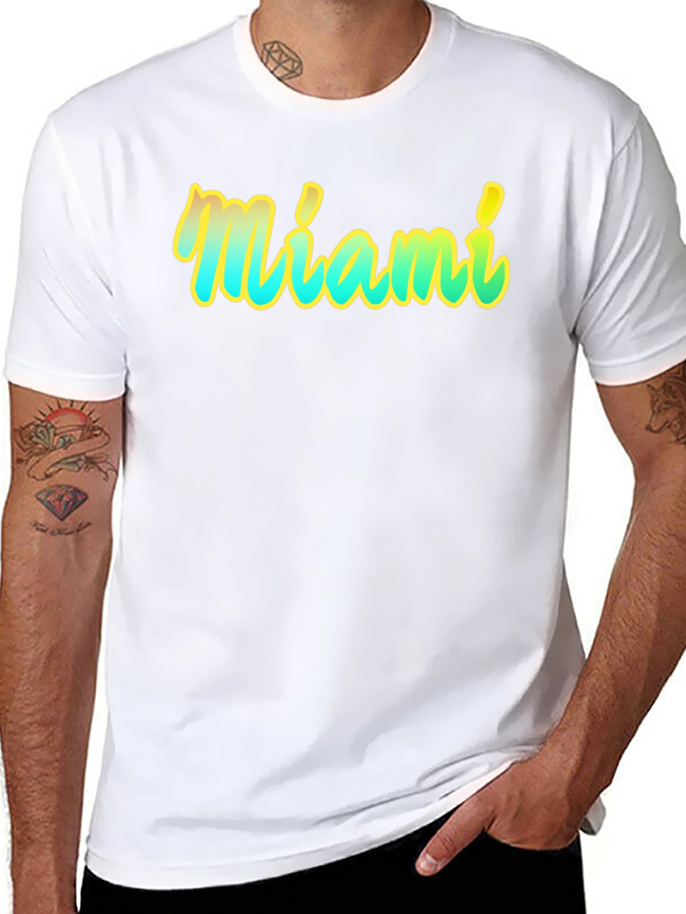 Miami Graphic T-Shirt - Black