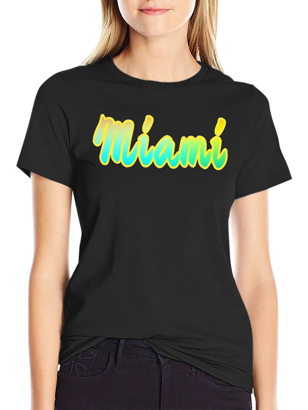 Miami Graphic T-Shirt - Black