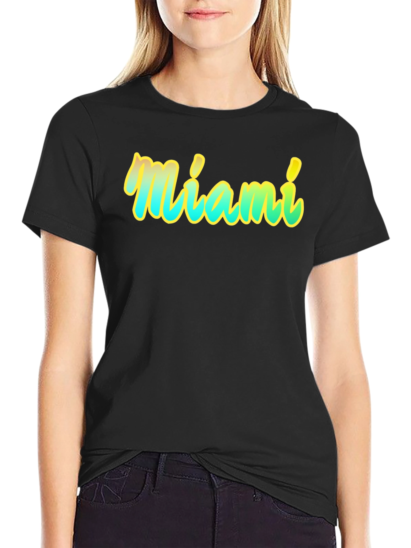 Miami Graphic T-Shirt - Black
