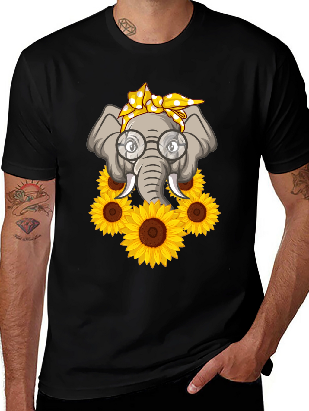 Elephant Sunflower T-Shirt