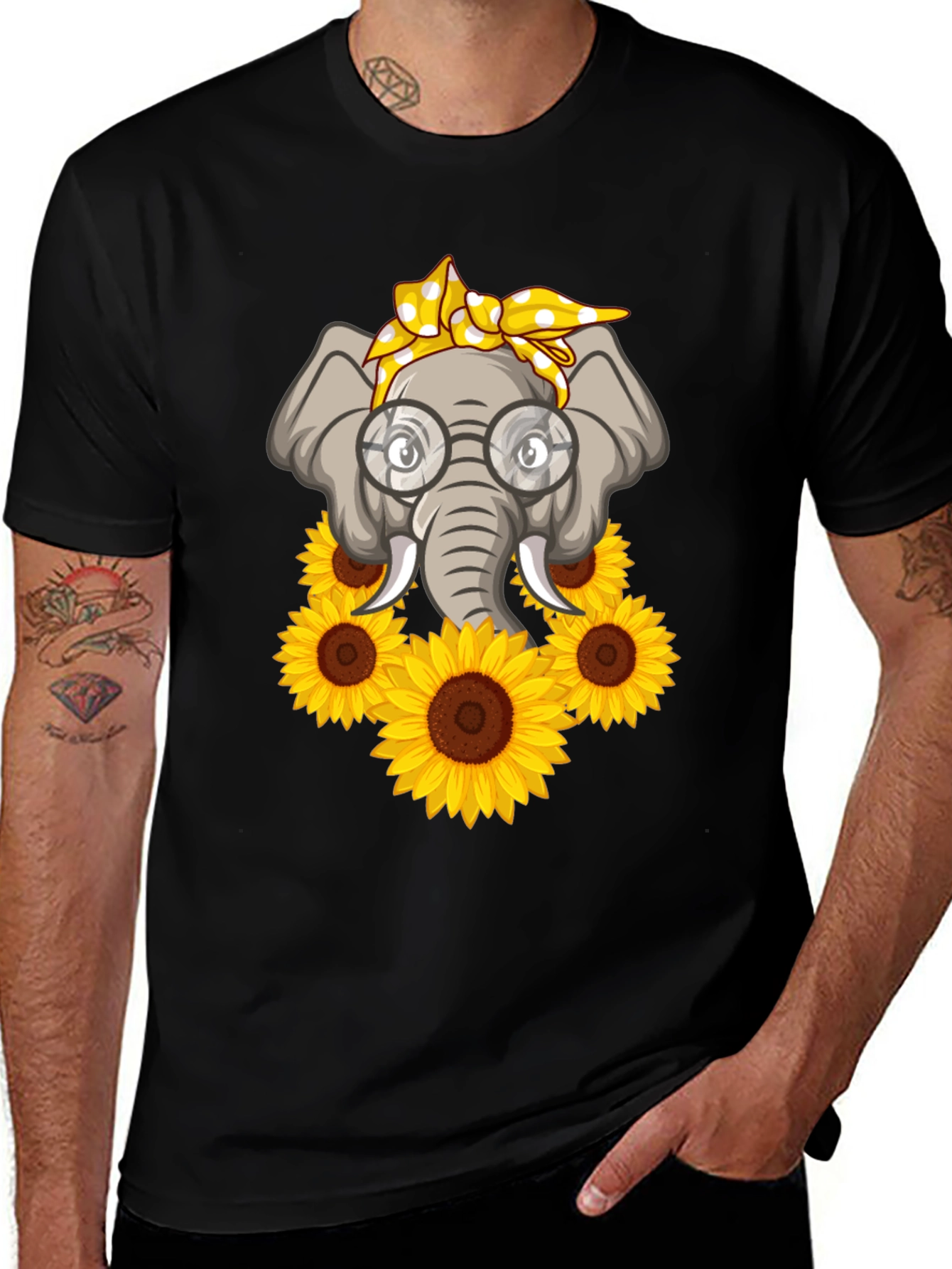 Elephant Sunflower T-Shirt