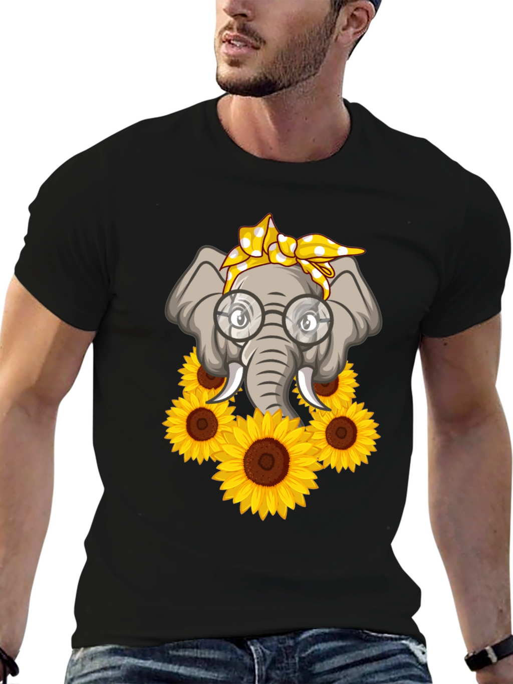 Elephant Sunflower T-Shirt