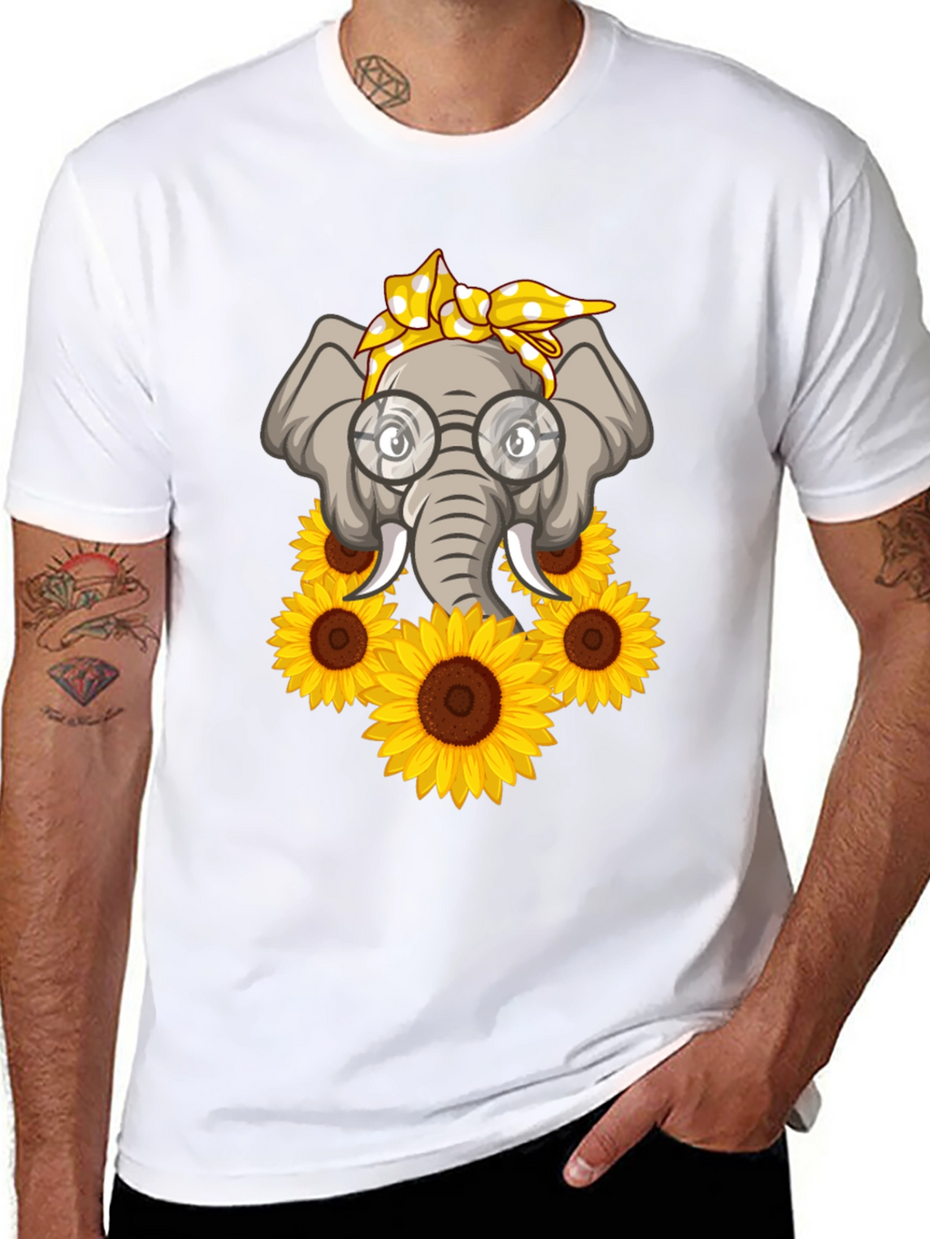 Elephant Sunflower T-Shirt