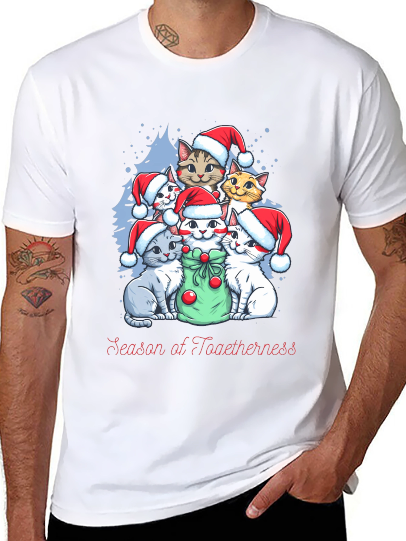 Christmas Cats T-Shirt - Season of Togetherness