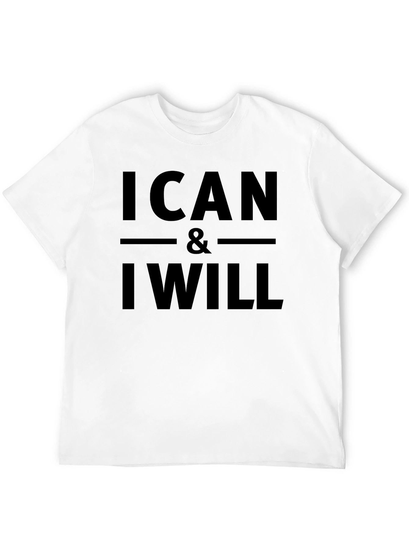 I Can & I Will Black Graphic T-Shirt