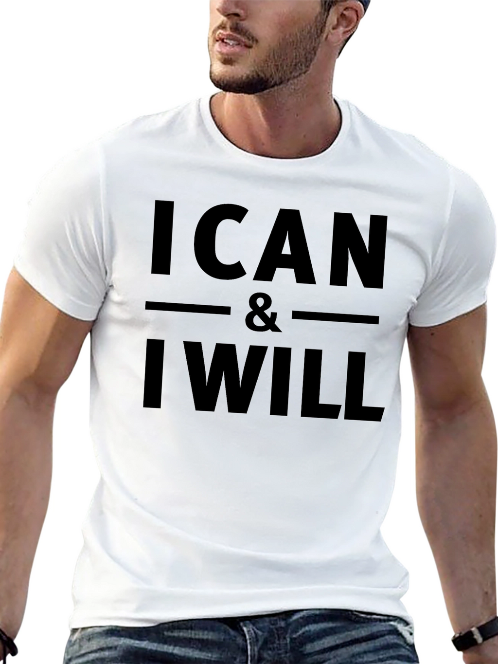 I Can & I Will Black Graphic T-Shirt