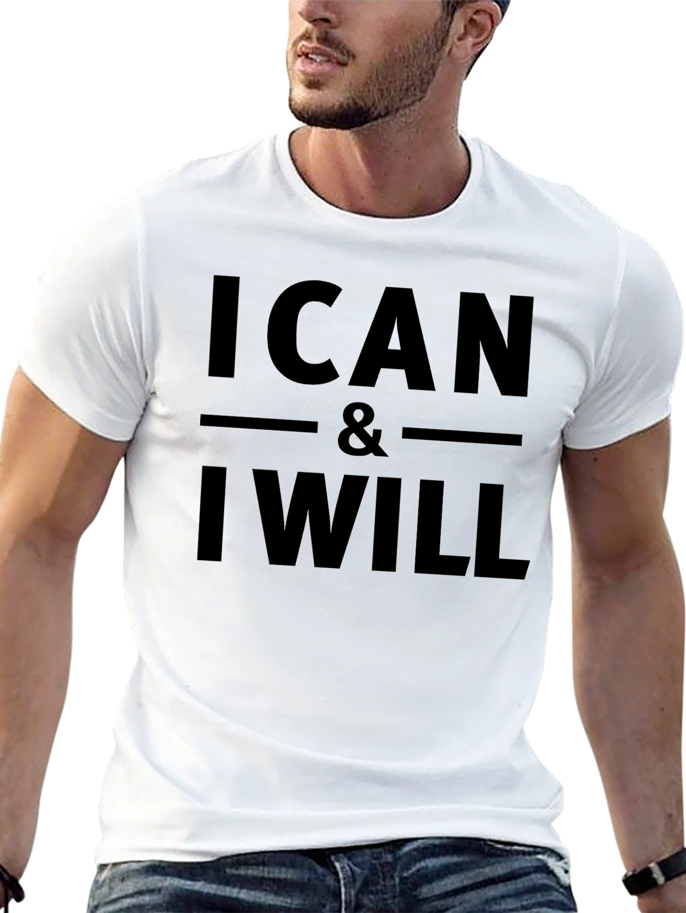 I Can & I Will Black Graphic T-Shirt