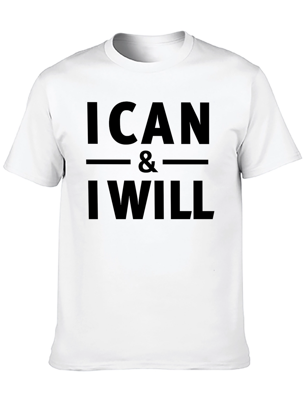I Can & I Will Black Graphic T-Shirt
