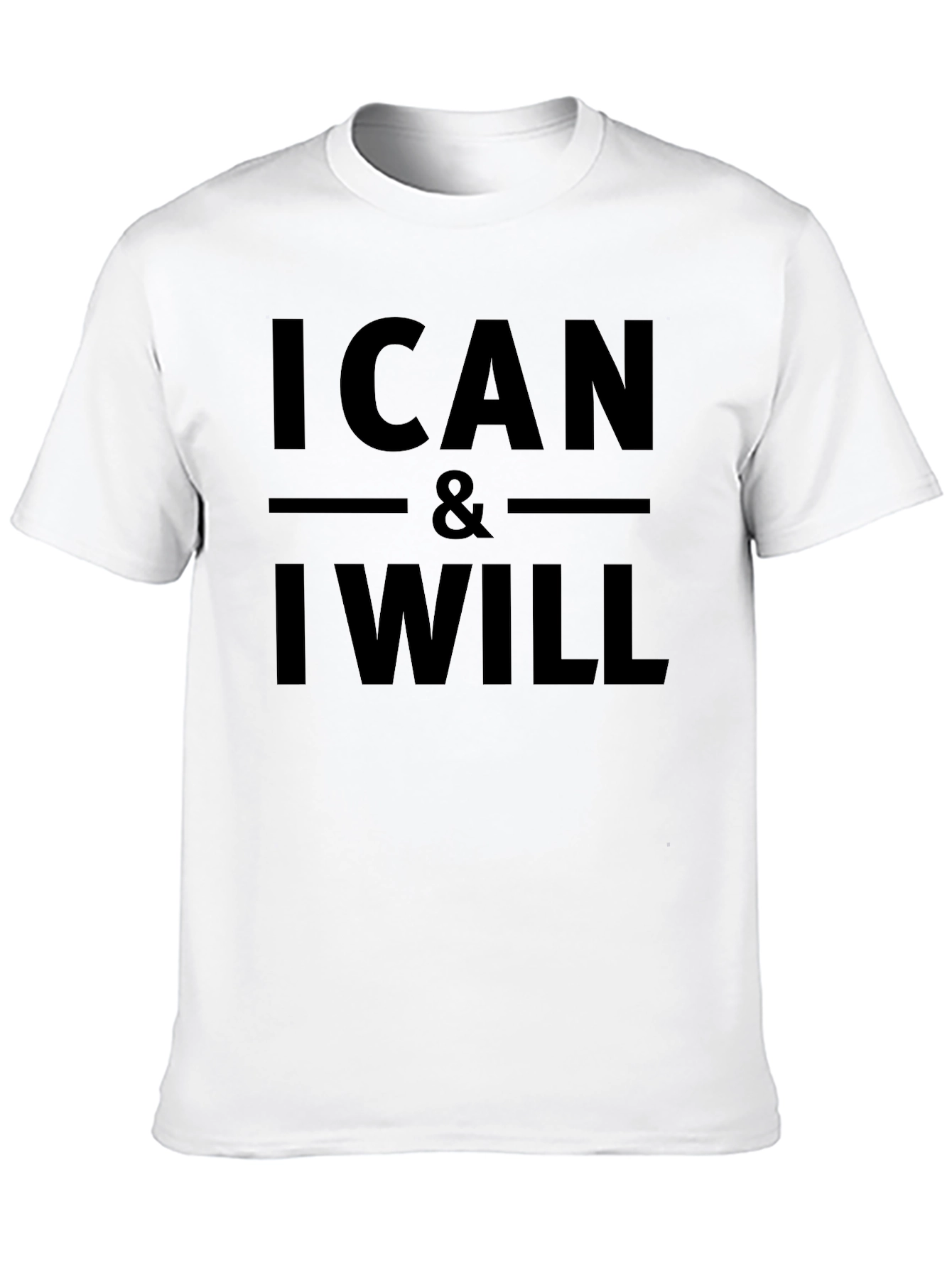I Can & I Will Black Graphic T-Shirt