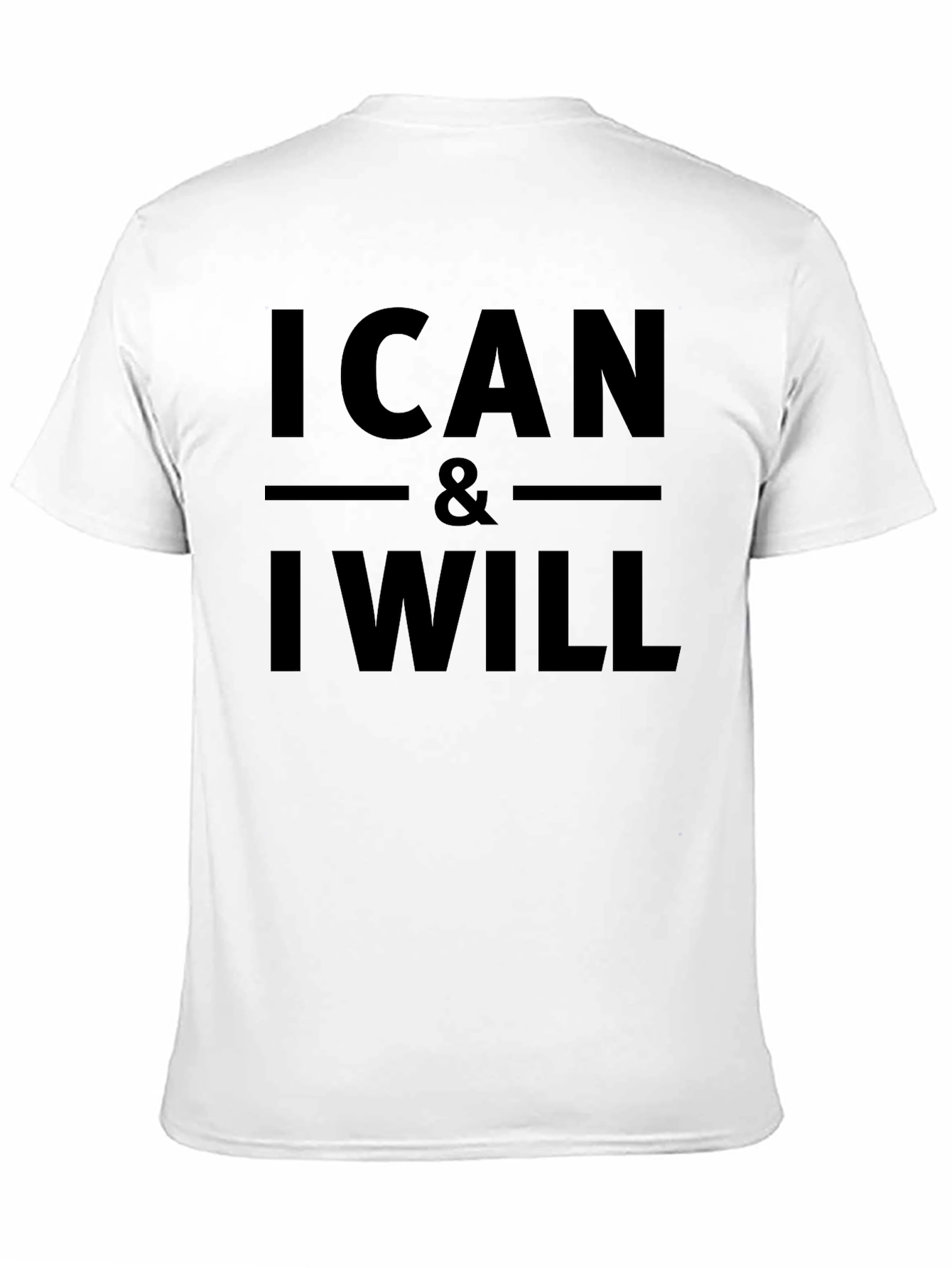 I Can & I Will Black Graphic T-Shirt