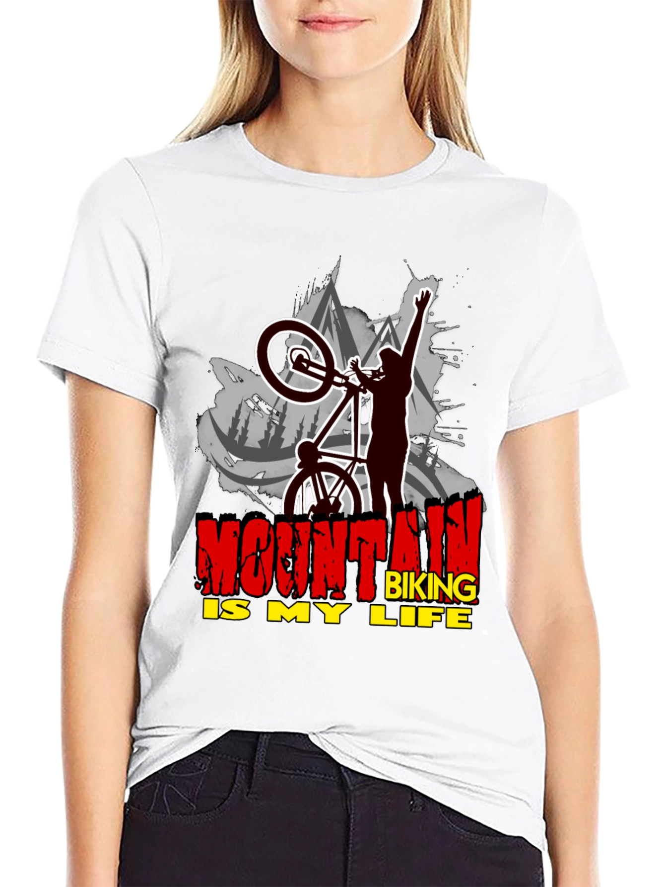Mountain Biking Is My Life Black T-Shirt