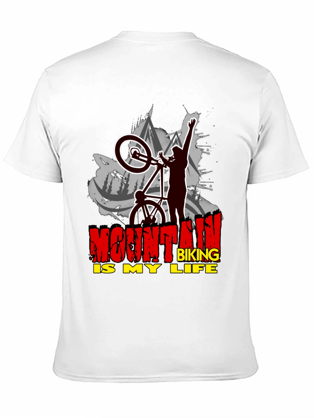 Mountain Biking Is My Life Black T-Shirt