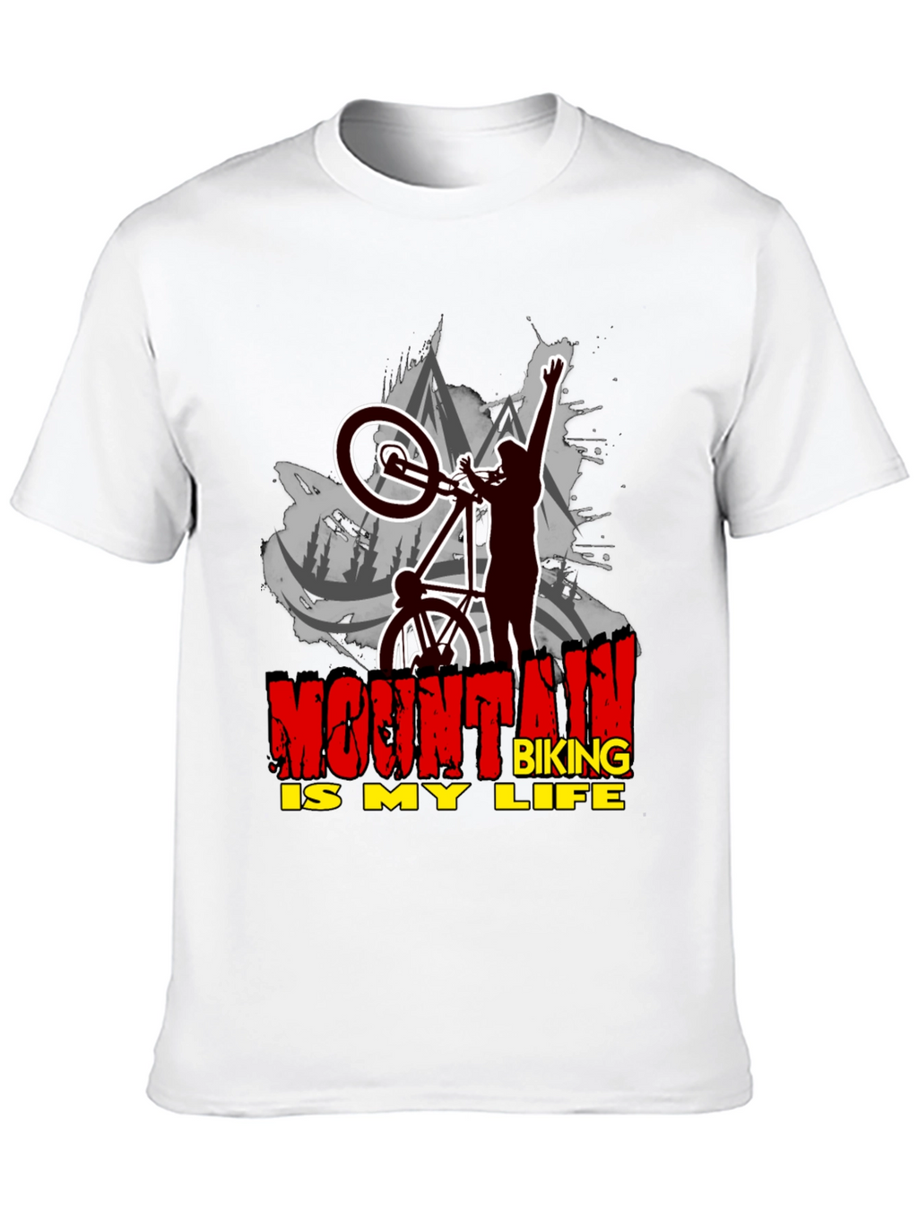 Mountain Biking Is My Life Black T-Shirt